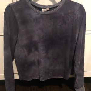 Tye dye suede like shirt